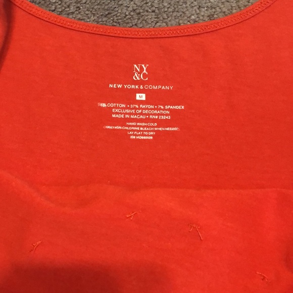 NY&CO Orange Camisole with Roses - Picture 4 of 9